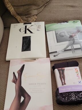 Calvin Klein Black Sheer Tights Pack - Women's Hosiery